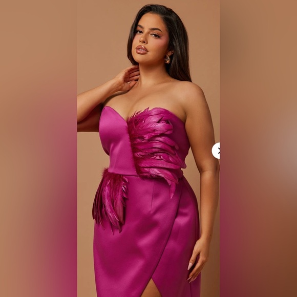 Jaqueline Asymmetrical Maxi Dress Raspberry size XL new with tag - Picture 6 of 14